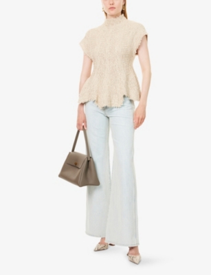 KHAITE WOMENS SHELBURNE DANE WIDE-LEG DENIM-BLEND JEANS 