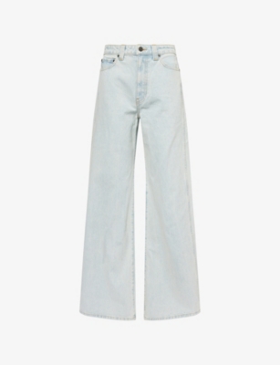 KHAITE WOMENS SHELBURNE DANE WIDE-LEG DENIM-BLEND JEANS 