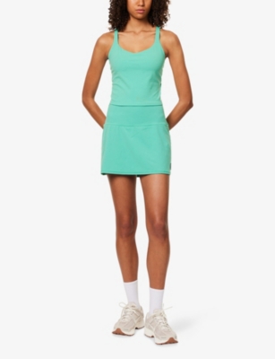 Lululemon Womens Light Bergamot Dynamic Padded-cup Stretch-woven Top