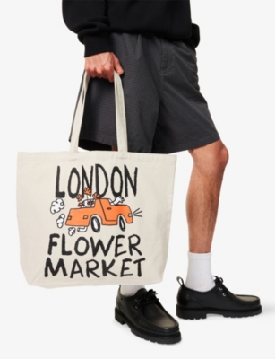 Market Ns Ecru  X London Flower  Brand-print Canvas Tote Bag
