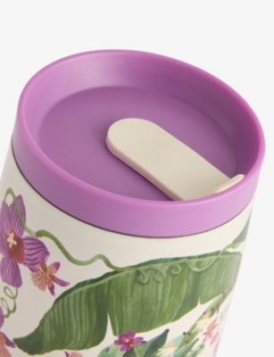 Farm Rio Multicoloured Floral-print Stainless Steel Cup 420ml In Multi