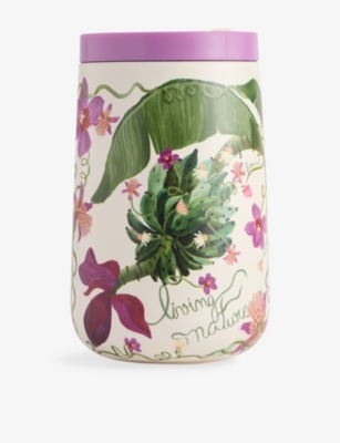 Farm Rio Multicoloured Floral-print Stainless Steel Cup 420ml