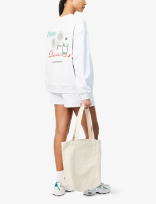 THE COUTURE CLUB: Padel & Picantes Graphic-Print Cotton-Blend Sweatshirt