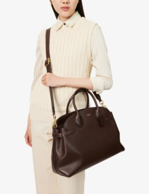 Shop Coach Womens B4/maple Soft Empire Leather Tote Bag