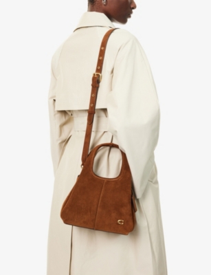 COACH: Lana Logo-Plaque Leather-Suede Shoulder Bag
