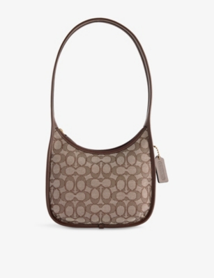 Coach Womens B4/oak Maple Curve Zip Leather Shoulder Bag