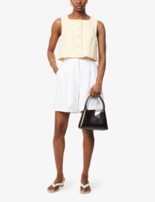 POSSE: Marchello Pleat-Front Linen Shorts