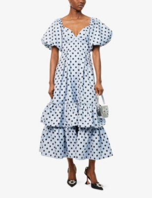 Bay Polka-Dot Woven Maxi Dress