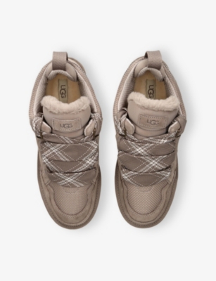 UGG WOMENS GREY/M.CMB LOWMEL SUEDE AND MESH LOW-TOP TRAINERS EUR 36 / 3 UK 
