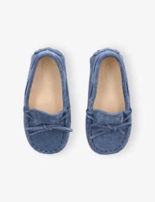 Tod's Suede Laccetto Gommino Loafers In Blue