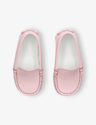 Tod's Ods Kids' Pantofola Gommini Suede Driving Shoes Pale Pink Eur 18 / 2 Uk In Pink