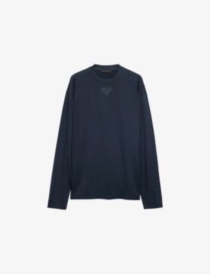 PRADA: Long-Sleeved Cotton T-Shirt