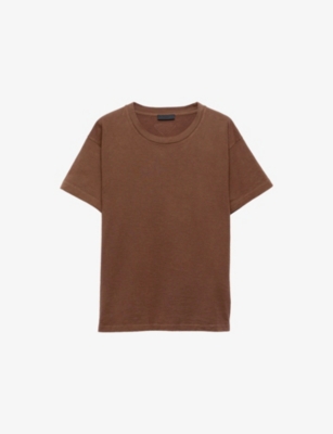 PRADA: Crewneck Boxy-Fit Cotton-Jersey T-Shirt