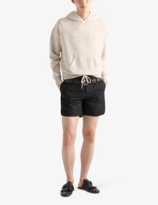 PRADA: Faint Graphic-Print Cotton Hoody