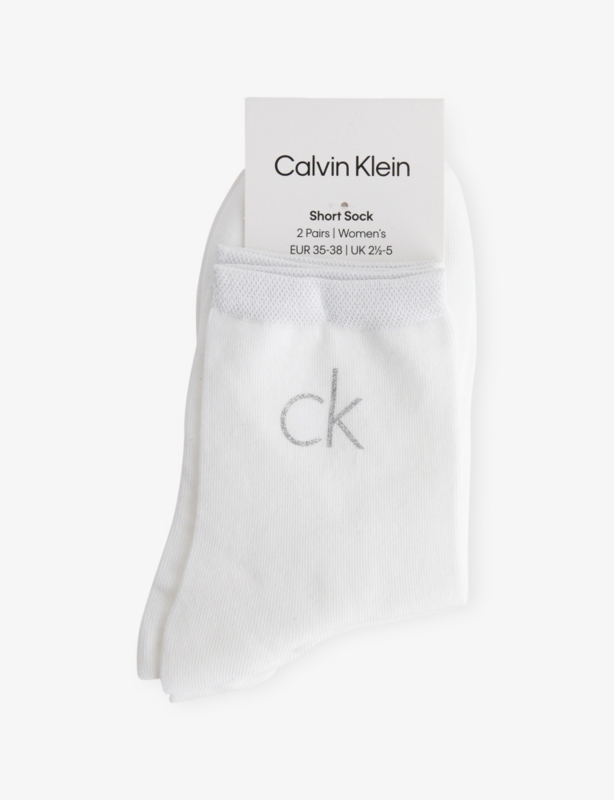 Branded Pack of Two Woven Socks