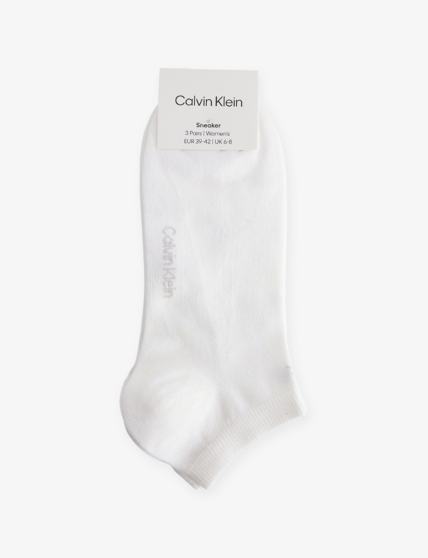 Logo Stretch-Cotton Trainer Socks Pack of Three