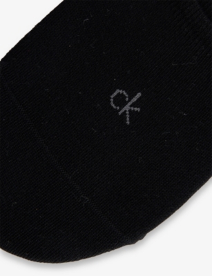 CALVIN KLEIN: Logo No-Show Stretch-Cotton Socks