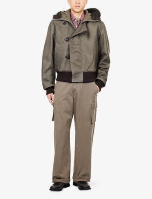 OUR LEGACY: Compel Hooded Leather Jacket