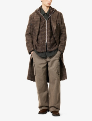 Our Legacy Check-pattern Wool-blend Sweatshirt
