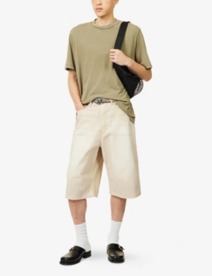 Our Legacy Mens Cavalry Olive Boxy Short-sleeve Cotton-jersey T-shirt In Neutral