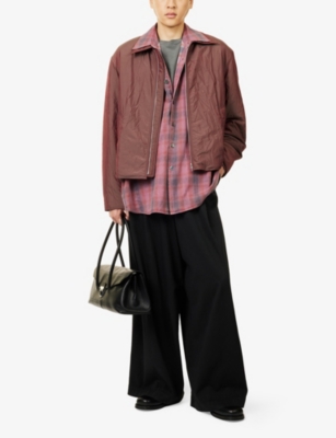 Our Legacy Mens Shining Cherry Slight Classic-collar Nylon Jacket In Multi