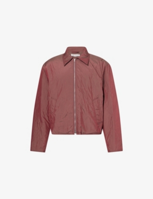 Our Legacy Mens Shining Cherry Slight Classic-collar Nylon Jacket In Multi