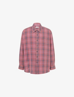 OUR LEGACY: Borrowed Check Long-Sleeve Cotton Shirt