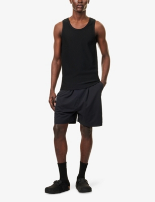 THE COUTURE CLUB: Logo-Embroidered Ribbed Stretch-Woven Vest Top