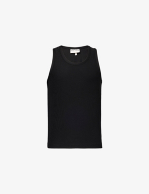 THE COUTURE CLUB: Logo-Embroidered Ribbed Stretch-Woven Vest Top