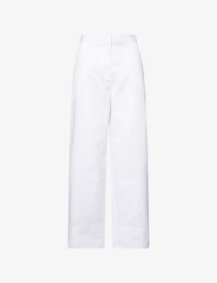 TOTEME: Twisted Seam Mid-Rise Cotton Trousers