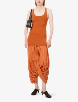 TOTEME: Cocoon Draped Woven Tank Dress