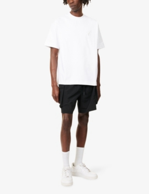 The Couture Club Mens Black Cargo-pocket Relaxed-fit Swim Shorts Xl In Black