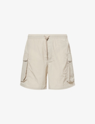 The Couture Club Mens Stone Cargo-pocket Relaxed-fit Swim Shorts In Gray