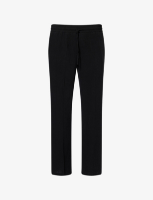 THE COUTURE CLUB: Textured Wide-Leg Woven Trousers