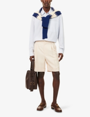 VALENTINO GARAVANI: Pleated Relaxed-Fit Wool Shorts