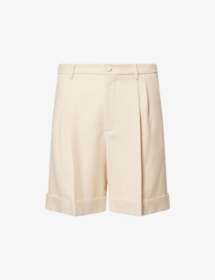 VALENTINO GARAVANI: Pleated Relaxed-Fit Wool Shorts