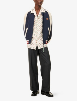 VALENTINO GARAVANI: Cat-Patch Raglan-Sleeves Wool And Cotton Jacket