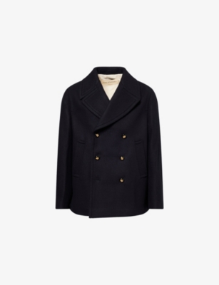 VALENTINO GARAVANI: Doubled Breasted Wool Pea Coat