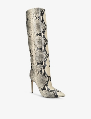 Paris Texas Womens  Stiletto Python 105 Leather Knee-high Boots