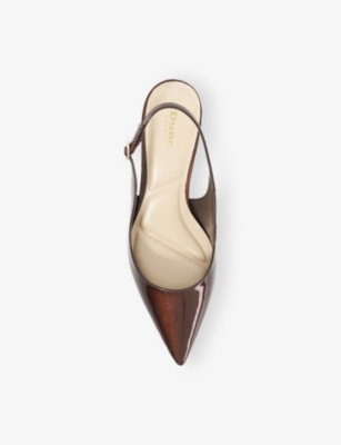 DUNE: Celinna Pointed-Toe Leather Court Shoes