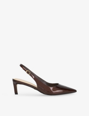 DUNE: Celinna Pointed-Toe Leather Court Shoes
