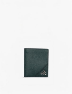 PRADA: Saffiano Bi-Fold Leather Wallet