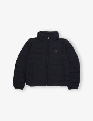 EMPORIO ARMANI: Logo-Embroidered Quilted Down Jacket 4-16 Years