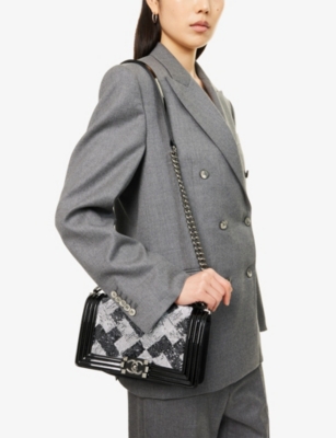 RESELFRIDGES: Pre-Loved Chanel Boy Flap Leather Shoulder Bag