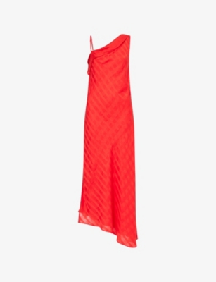 SAMSOE SAMSOE: Samarina Asymmetric Woven Midi Dress