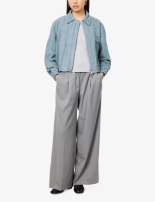 SAMSOE SAMSOE: Sasaffy Elasticated-Trims Suede Jacket