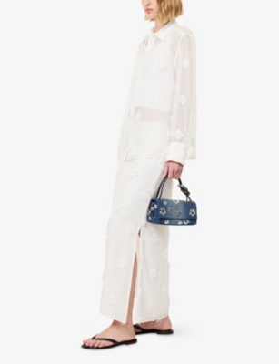 SAMSOE SAMSOE: Saagnete Textured-Detail Woven Maxi Skirt