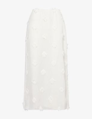 SAMSOE SAMSOE: Saagnete Textured-Detail Woven Maxi Skirt