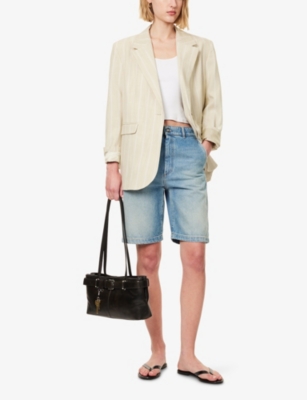 SAMSOE SAMSOE: Sahaven Striped Stretch-Woven Blazer