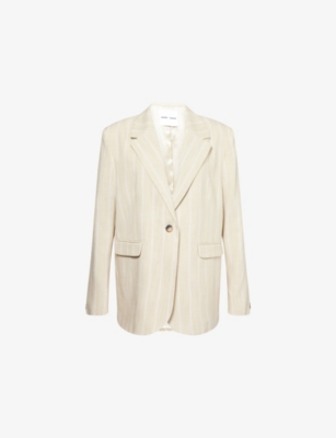 SAMSOE SAMSOE: Sahaven Striped Stretch-Woven Blazer